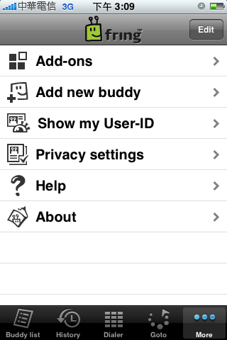 fring @ Apple iPhone 3G