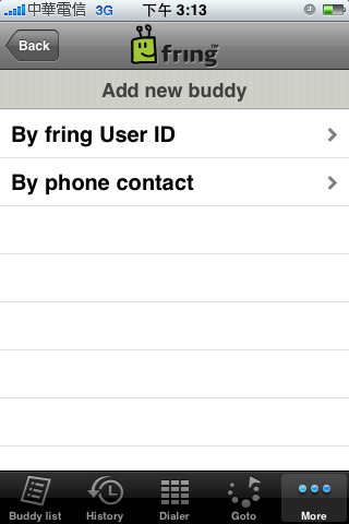 fring @ Apple iPhone 3G