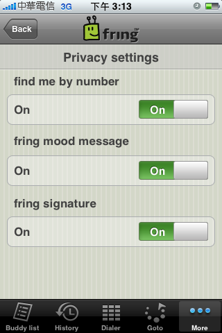 fring @ Apple iPhone 3G